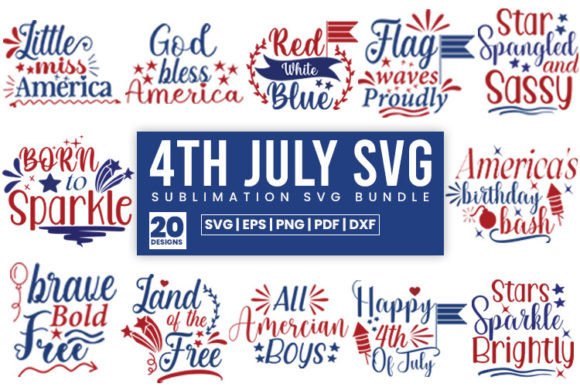 4th July Sublimation SVG Bundle Design for Crafts and Graphics
