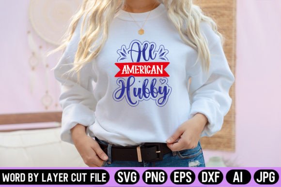 All American Hubby SVG Design: A Versatile Graphic for Crafts and Branding