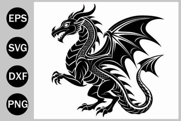 Black Dragon Tattoo Graphics for Real Crafting and Freebies
