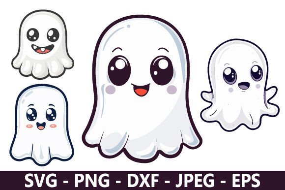 Cartoon Ghost SVG Bundle: A Versatile Freebie for Creative Projects