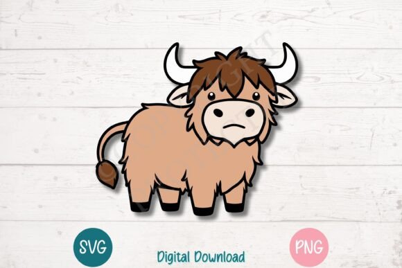 Cartoon Highland Cow Bundle: A Versatile Graphic Design Asset for Creative Websites
