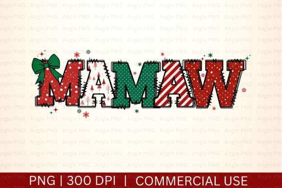 Christmas Mamaw Doodle PNG: A Festive Graphic for Crafts and Local Branding
