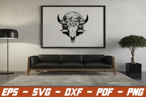 Cow Skull Cactus SVG: A Bold Desert-Inspired Embroidery Design