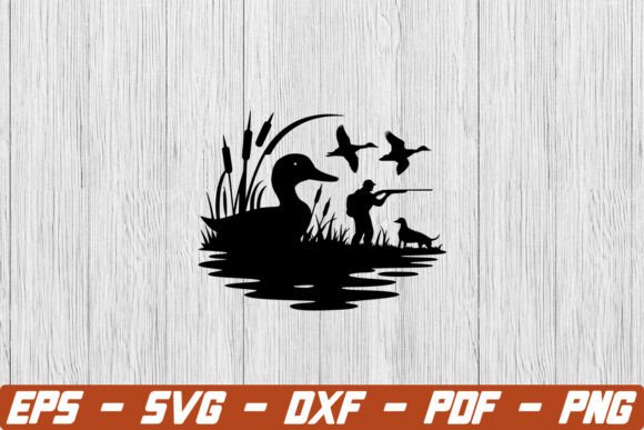 Duck Hunting SVG & PNG Graphic Design for Crafts and Merch
