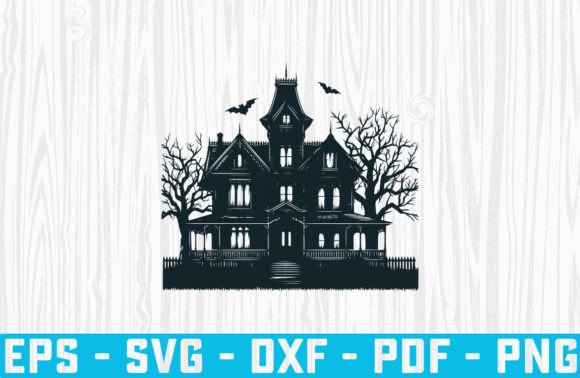 Funny Halloween Haunted House SVG: A Graphic Asset for Crafts & Creators