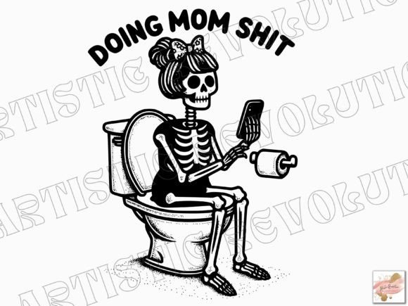 Funny Mom Png and Skeleton Mama Svg: A Versatile Graphic for Crafts and Branding