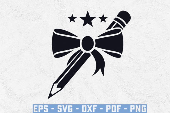 Funny Pencil Coquette Bow SVG: A Playful Graphic Design Asset for Crafts and Creative Projects