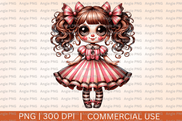 Halloween Gothic Doll PNG Clipart: A Graphic Design Asset for Blogs and Crafts