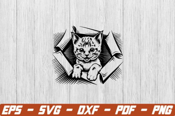 Kitty on the Wall SVG: A Playful Graphic Design Asset for Creative Publishing