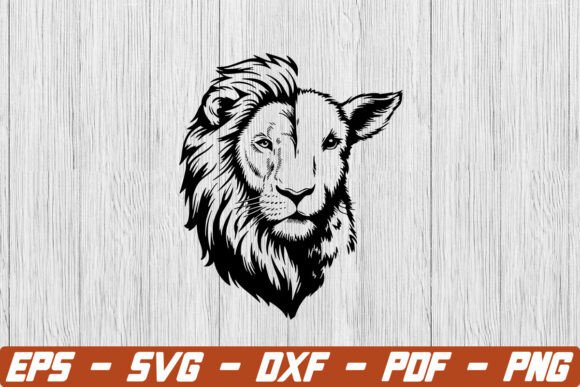 Lion with Lamb Face SVG: A Unique Graphic Design Asset for Crafts and Creative Projects