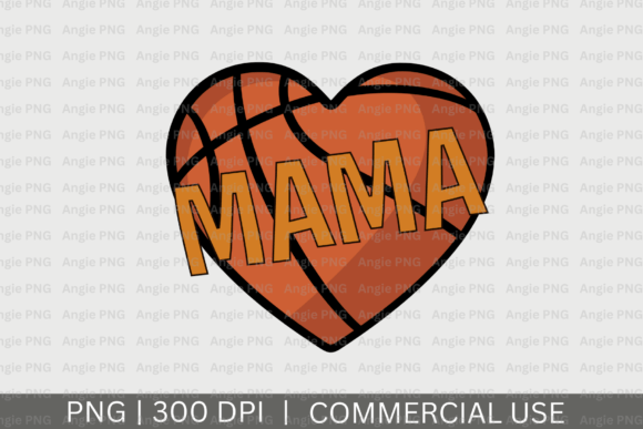 Mama Heart Love Basketball PNG: A Design with Heart and Versatility