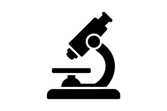 Microscope Silhouette Black Logo Vector Review