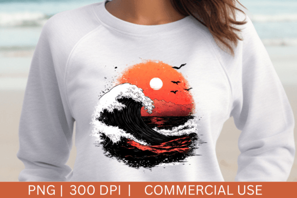 Ocean Wave, Beach Sunset PNG: A Versatile Graphic Design Asset for Crafts and Content Creators