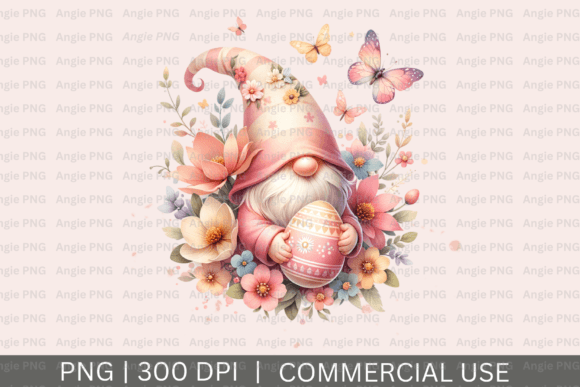 Pastel Easter Gnome PNG Clipart: A Festive Graphic Design Asset for Crafts and Local Businesses