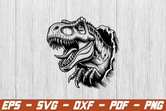 Prehistoric Power: T Rex SVG Design for Modern Crafts and Graphics