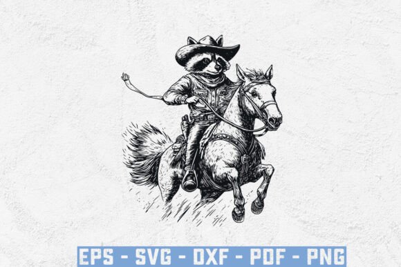 Raccoon Cowboy SVG: A Bold Graphic for Creative Branding and Marketing