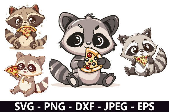 Raccoon Eating Pizza SVG Bundle: A Versatile Graphic Design Freebie