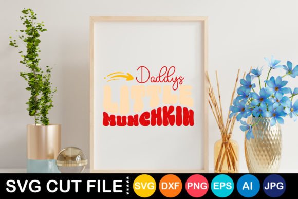 Retro Daddys Little Munchkin Svg: A Versatile Graphic for Crafts and Commercial Projects