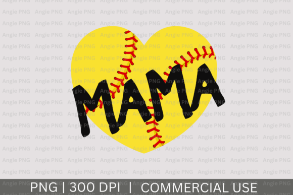 Softball Mama PNG: A Versatile Graphic for Crafts and Handmade Creations