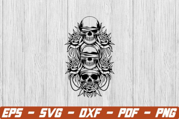 Three Wise Skulls SVG: A Festive Graphic for Local Business Branding